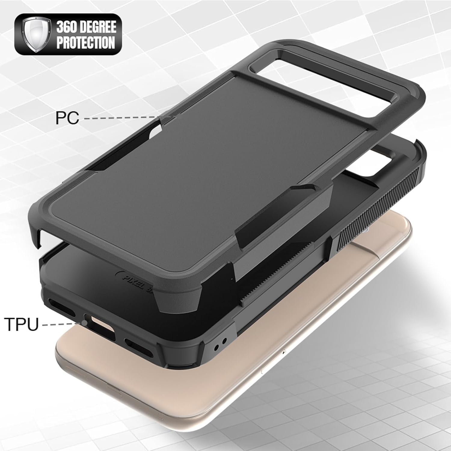 Pixel 10 Pro / Pixel 9 Pro Tough Hybrid Commuter Case