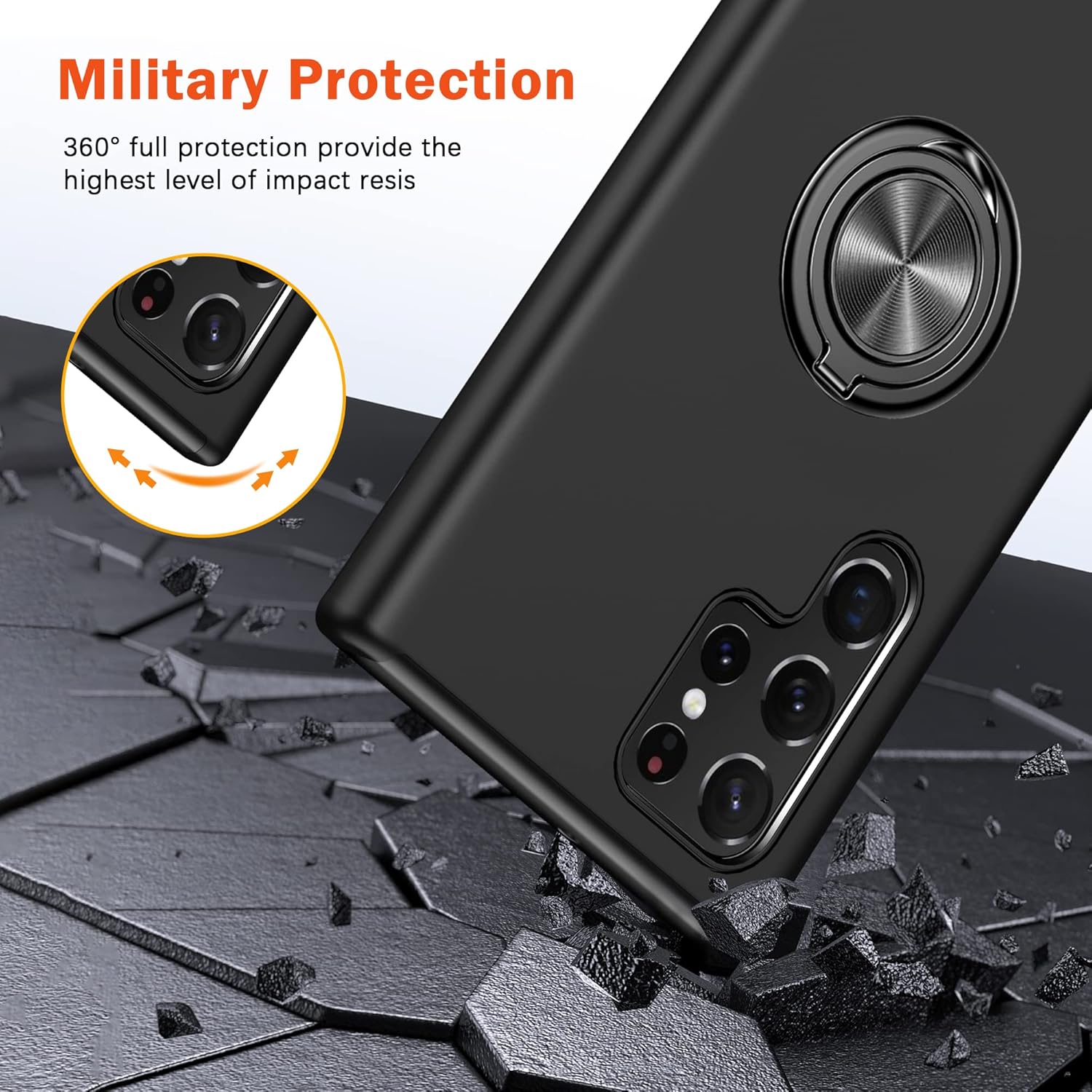 Samsung A55/A35 Tough Armour Ring Case