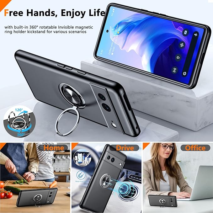 Pixel 10 Pro / 9 Pro  Tough Hybrid Ring Case