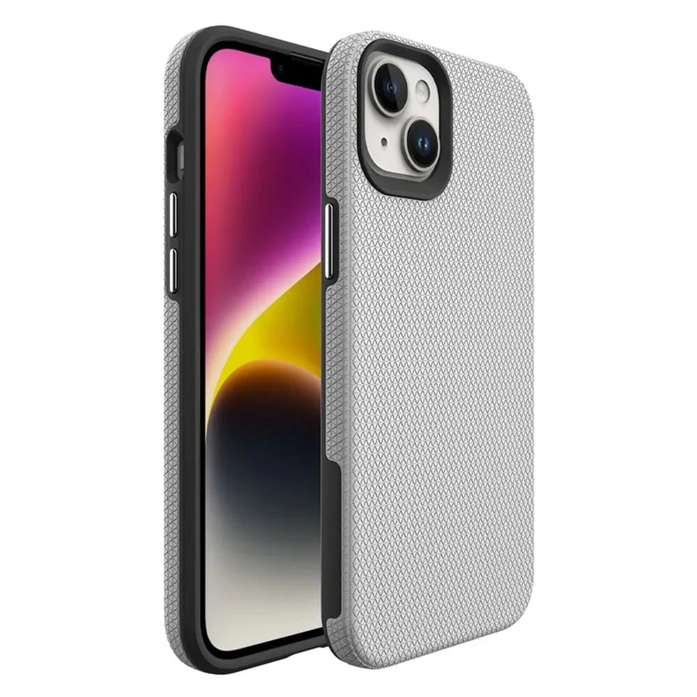 Phone case with textured design on a white background