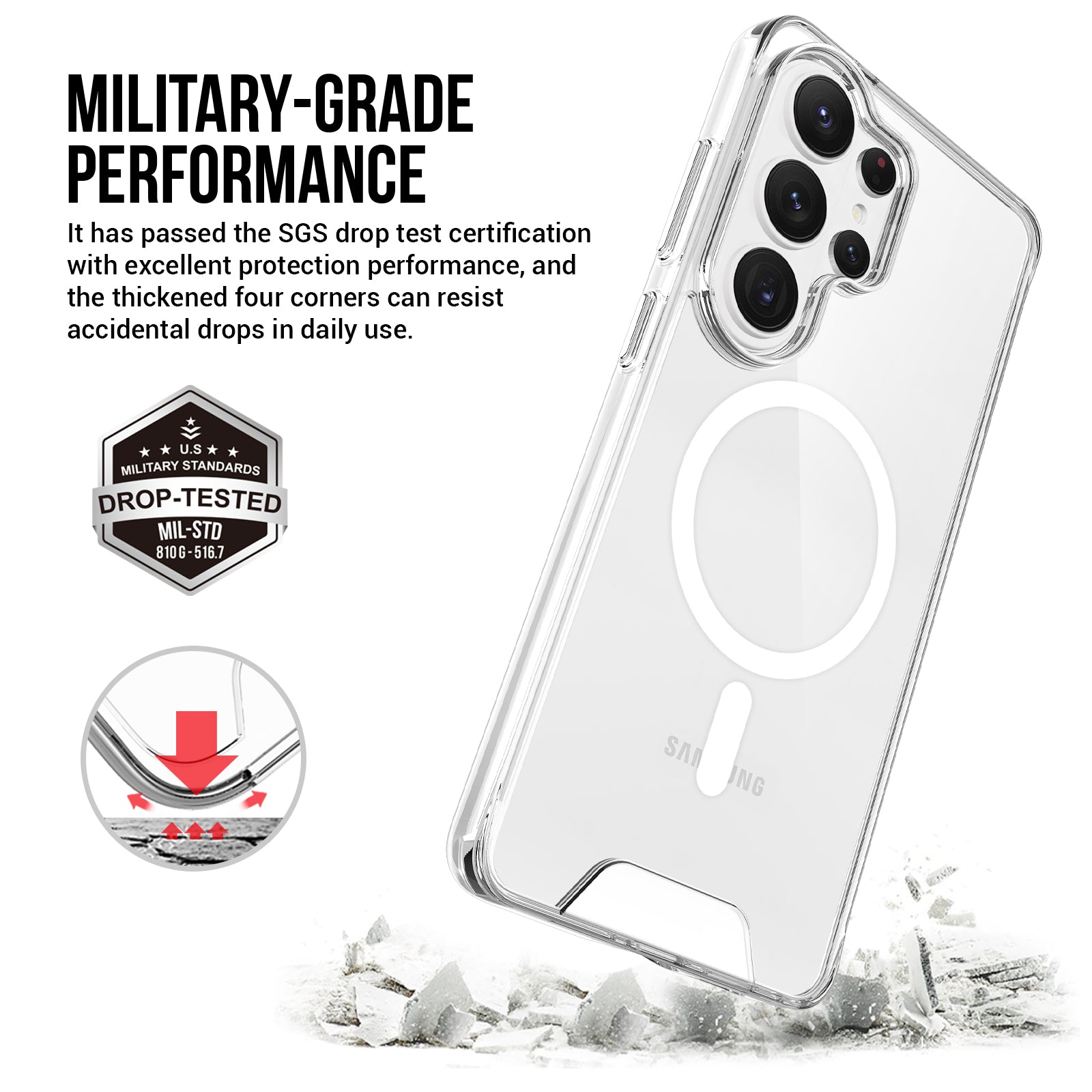 Samsung S25 Plus Clear Armor Magsafe Case