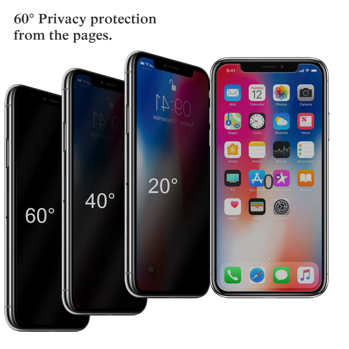 iPhone Privacy Tempered Glass  Pack of 2